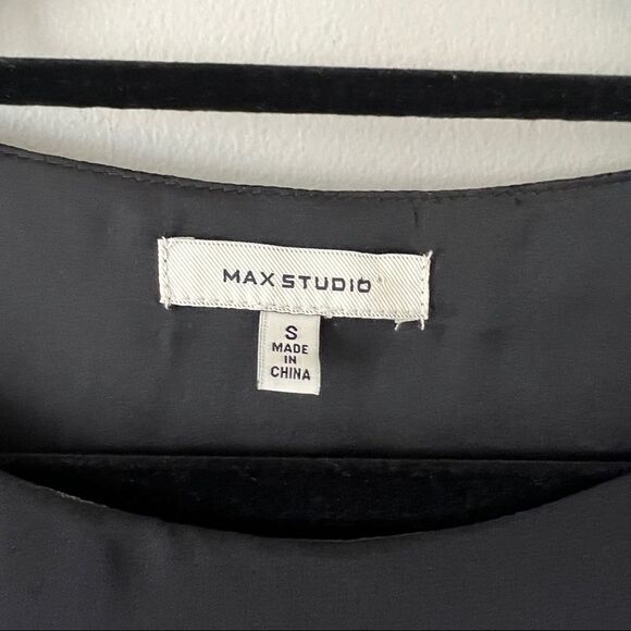 Max Studio Sleeveless Black/White  Floral Chiffon Flowy Dress Size Small - Picture 3 of 10